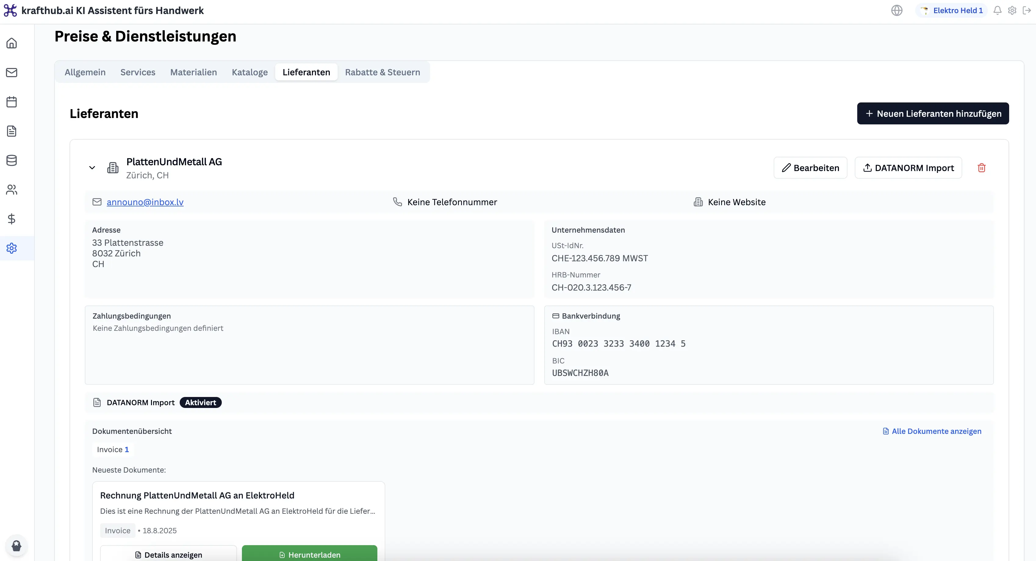 Supplier Management Dashboard