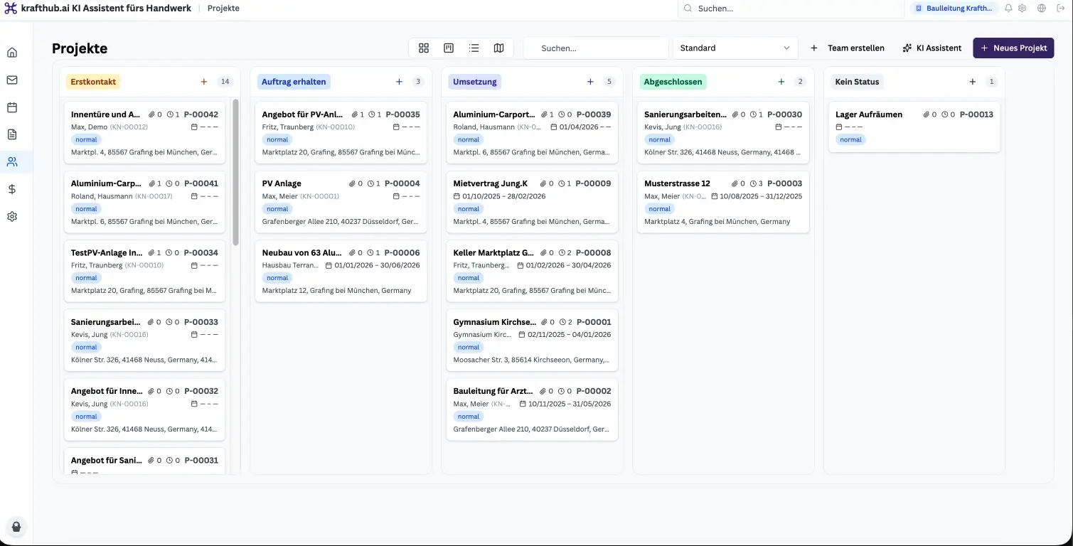 Projektu tāfele ar kartiņām